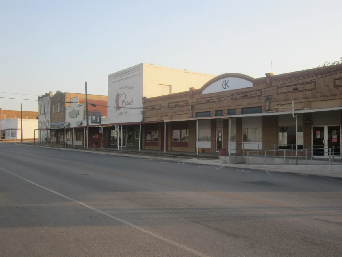 Historic Front Street storefronts, archive photograph from 2011